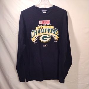 Vintage 2004 NFL Playoffs NFC North Division Champions Green Bay Long Sleeve XL.